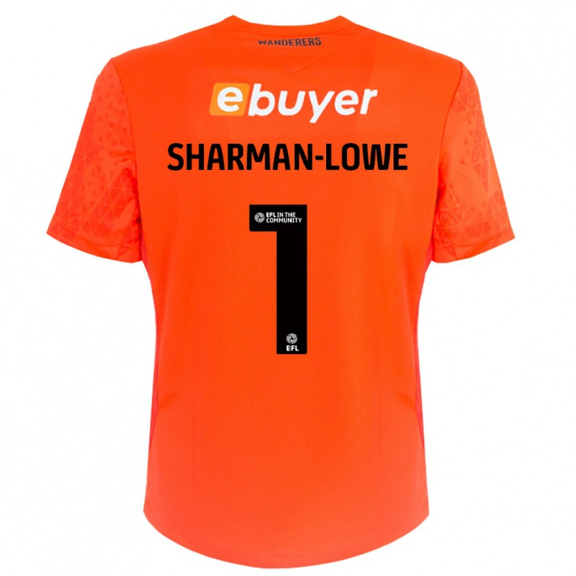 Danxen Criança Teddy Sharman-Lowe #1 Preto Laranja Camisola Guarda-Redes 2025/26 Camisa Brasil