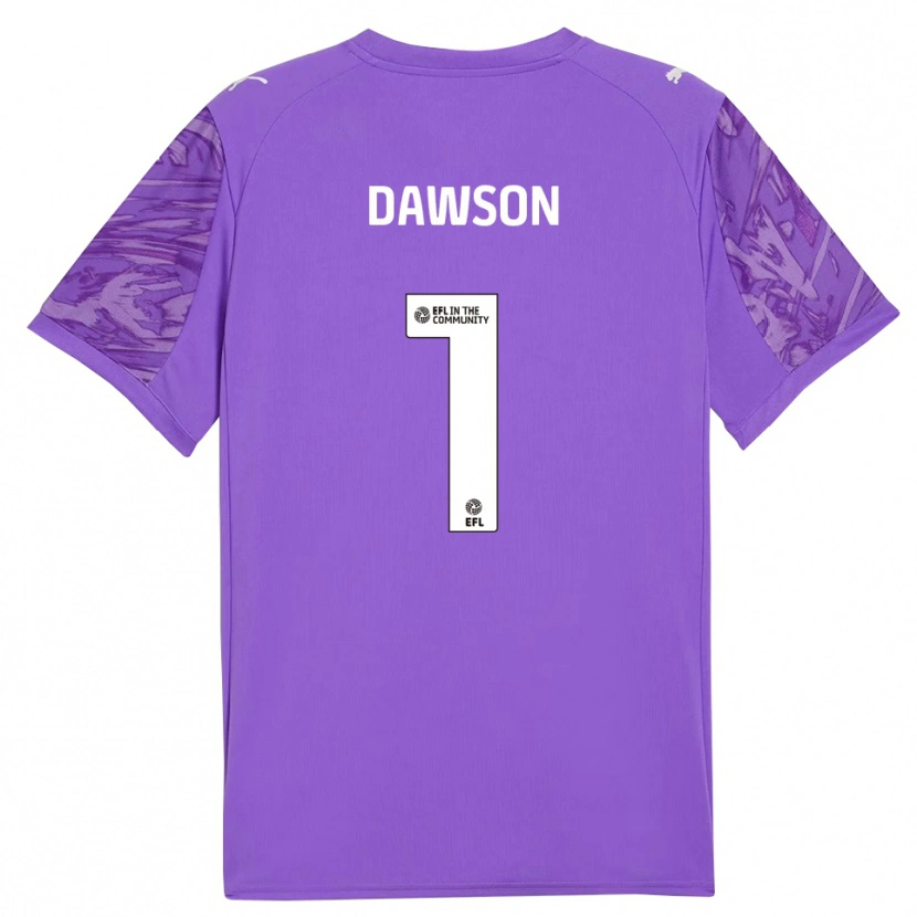 Danxen Criança Cameron Dawson #1 Roxo Branco Camisola Guarda-Redes 2025/26 Camisa Brasil