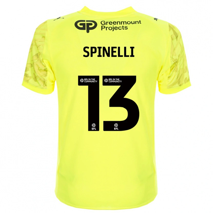 Danxen Criança Matteo Spinelli #13 Preto Verde Fluorescente Camisola Guarda-Redes 2025/26 Camisa Brasil