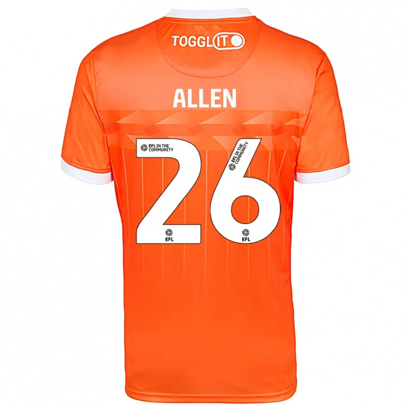Danxen Criança Lauren Allen #26 Branco Laranja Camisola Guarda-Redes 2025/26 Camisa Brasil