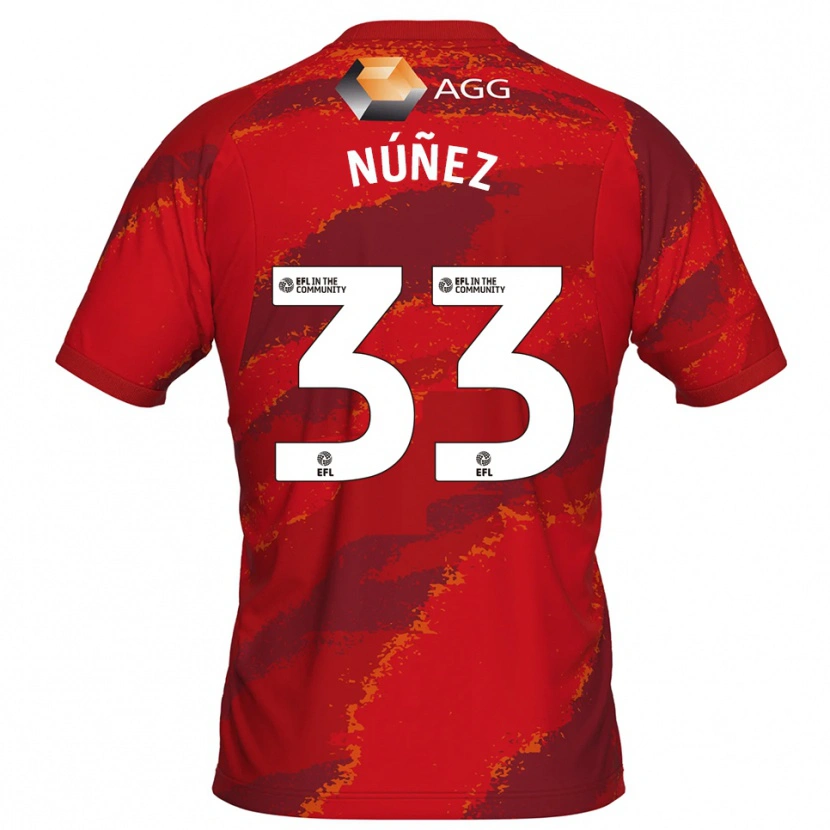 Danxen Criança Anthony Núñez #33 Branco Vermelho Camisola Guarda-Redes 2025/26 Camisa Brasil