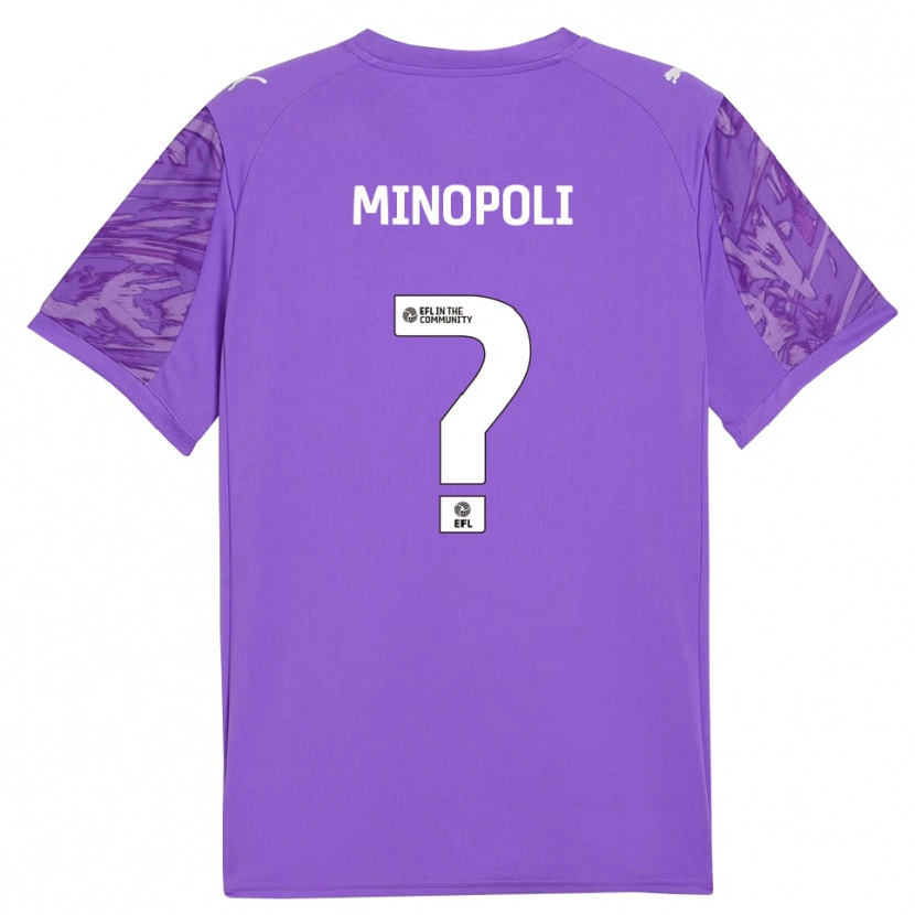 Danxen Criança Giovanni Minopoli #0 Vermelho Roxo Camisola Guarda-Redes 2025/26 Camisa Brasil