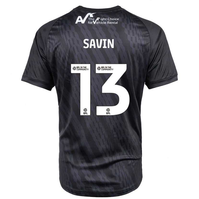 Danxen Criança Toby Savin #13 Preto Branco Camisola Guarda-Redes 2025/26 Camisa Brasil