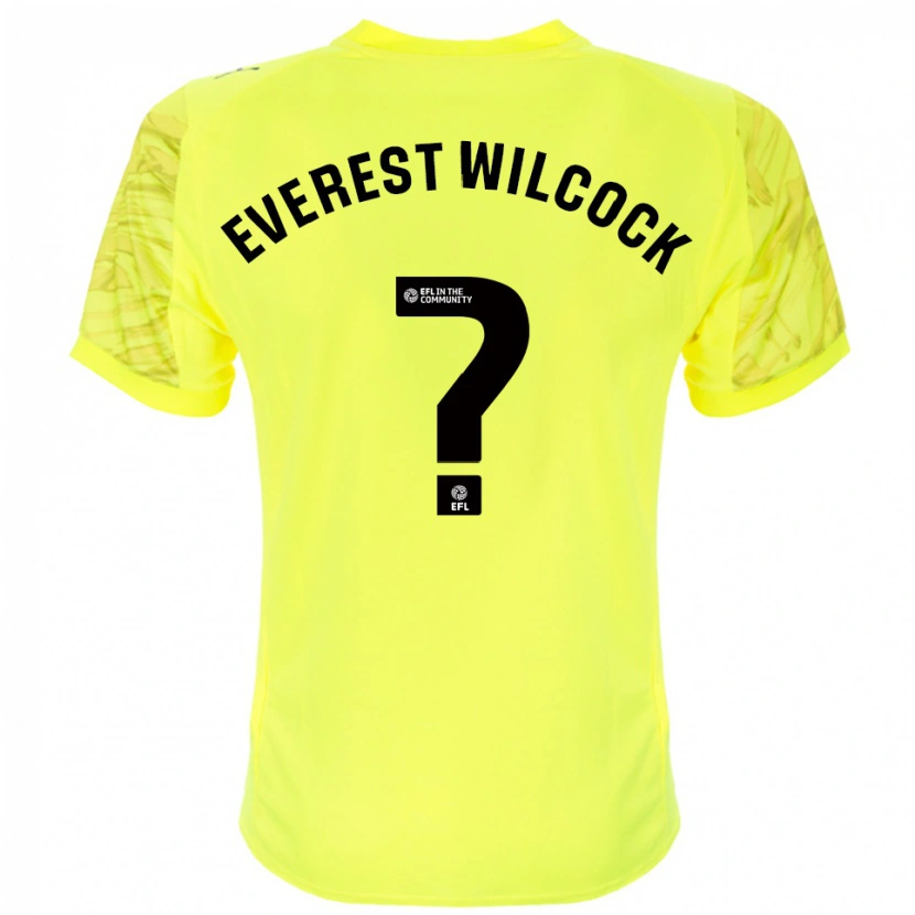 Danxen Criança Tom Everest Wilcock #0 Preto Amarelo Camisola Guarda-Redes 2025/26 Camisa Brasil