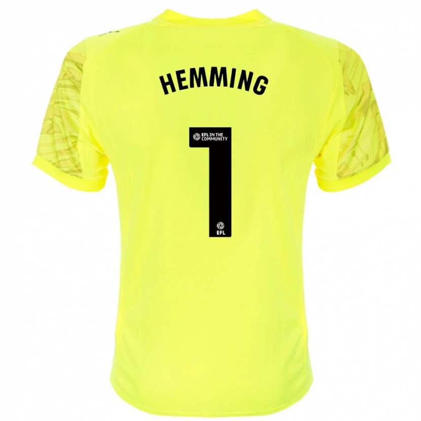 Danxen Criança Zach Hemming #1 Preto Amarelo Camisola Guarda-Redes 2025/26 Camisa Brasil