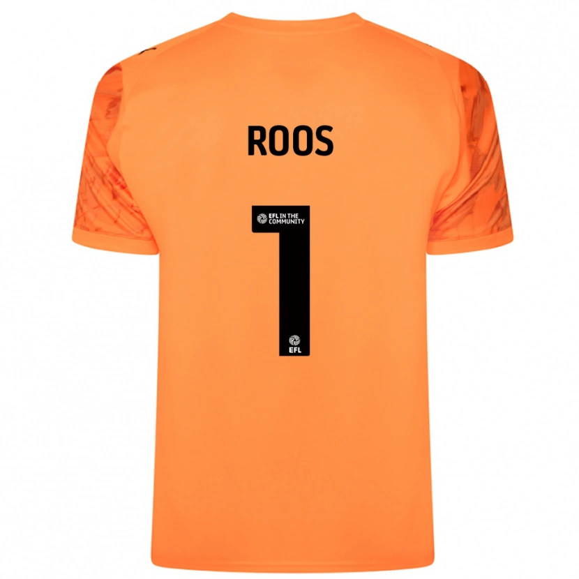 Danxen Criança Kelle Roos #1 Preto Laranja Camisola Guarda-Redes 2025/26 Camisa Brasil