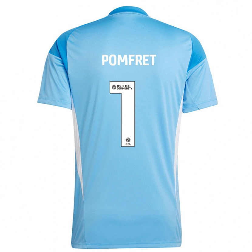 Danxen Criança Grace Pomfret #1 Azul Celeste Camisola Guarda-Redes 2025/26 Camisa Brasil