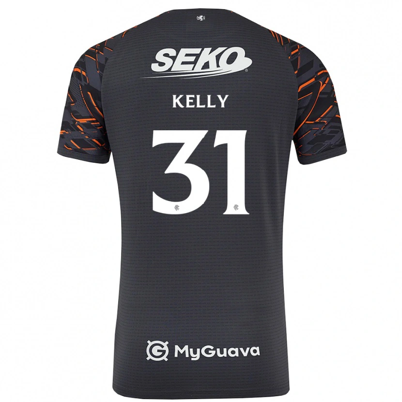 Danxen Criança Liam Kelly #31 Cinza Escuro Camisola Guarda-Redes 2025/26 Camisa Brasil