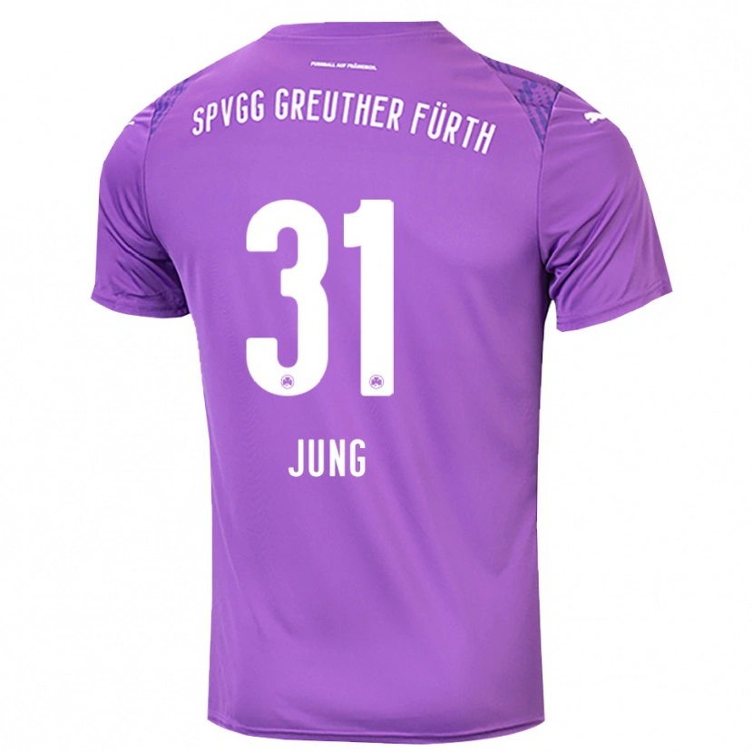 Danxen Criança Sebastian Jung #31 Roxo Branco Camisola Guarda-Redes 2025/26 Camisa Brasil