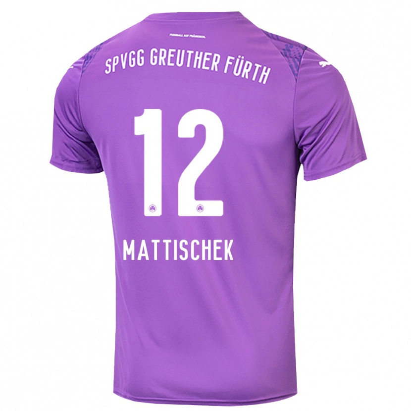 Danxen Criança Jakob Mattischek #12 Roxo Branco Camisola Guarda-Redes 2025/26 Camisa Brasil