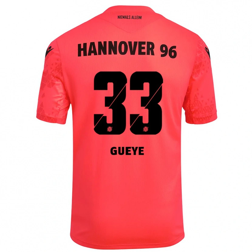 Danxen Criança Abdoulaye Gueye #33 Vermelho Preto Camisola Guarda-Redes 2025/26 Camisa Brasil