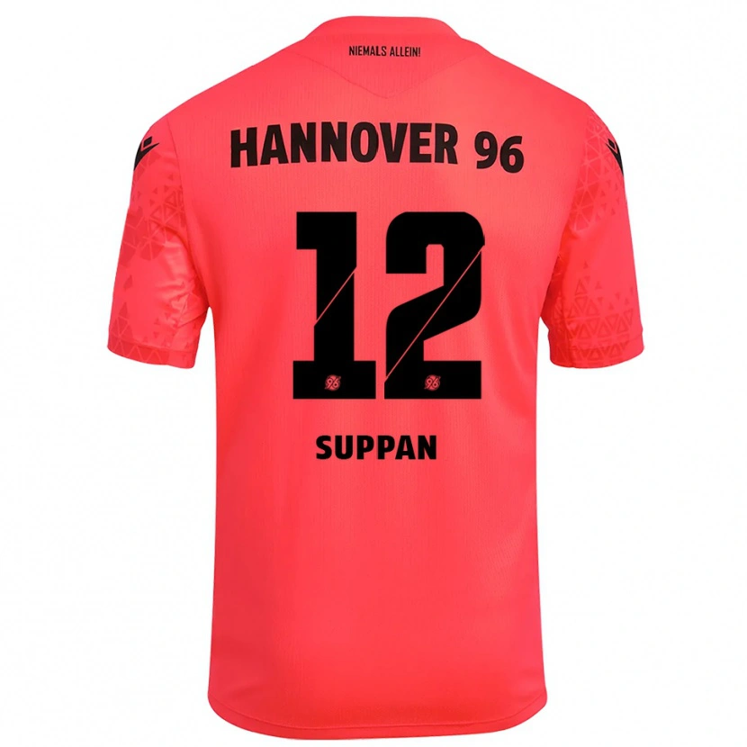 Danxen Criança Jannik Suppan #12 Vermelho Preto Camisola Guarda-Redes 2025/26 Camisa Brasil