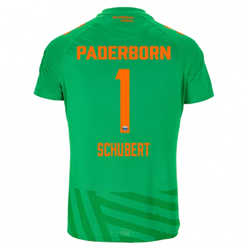 Danxen Criança Markus Schubert #1 Verde Laranja Camisola Guarda-Redes 2025/26 Camisa Brasil