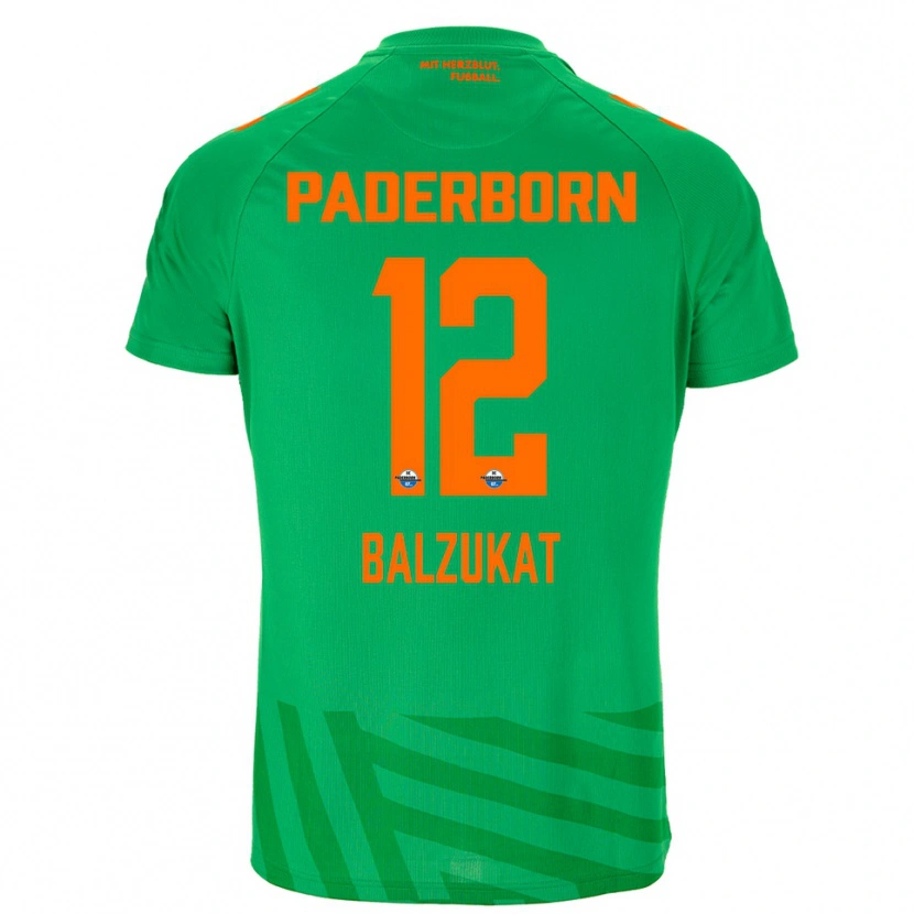 Danxen Criança Jens Balzukat #12 Verde Laranja Camisola Guarda-Redes 2025/26 Camisa Brasil