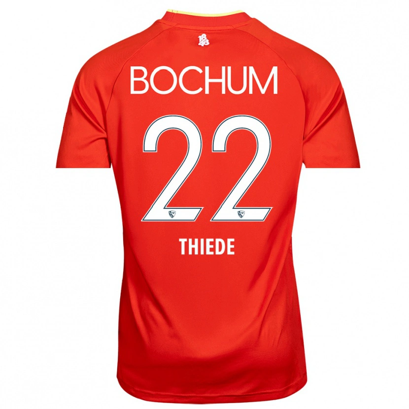 Danxen Criança Niclas Thiede #22 Vermelho Branco Camisola Guarda-Redes 2025/26 Camisa Brasil
