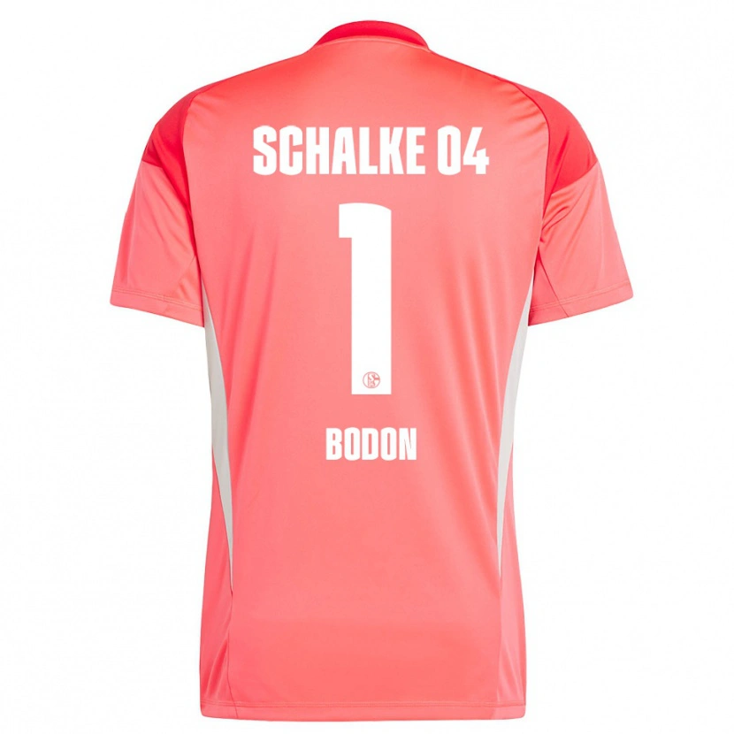 Danxen Criança Nick Bodon #1 Vermelho Coral Camisola Guarda-Redes 2025/26 Camisa Brasil