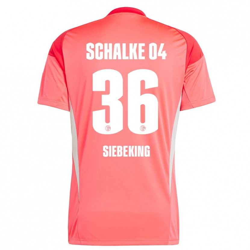 Danxen Criança Johannes Siebeking #36 Vermelho Coral Camisola Guarda-Redes 2025/26 Camisa Brasil