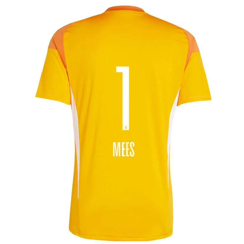 Danxen Criança Alexander Mees #1 Amarelo Laranja Camisola Guarda-Redes 2025/26 Camisa Brasil