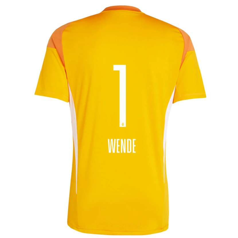 Danxen Criança Johanna Wende #1 Amarelo Laranja Camisola Guarda-Redes 2025/26 Camisa Brasil