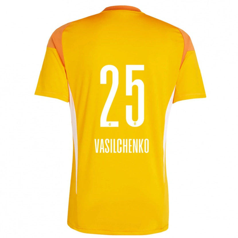 Danxen Criança Leonard Vasilchenko #25 Amarelo Laranja Camisola Guarda-Redes 2025/26 Camisa Brasil