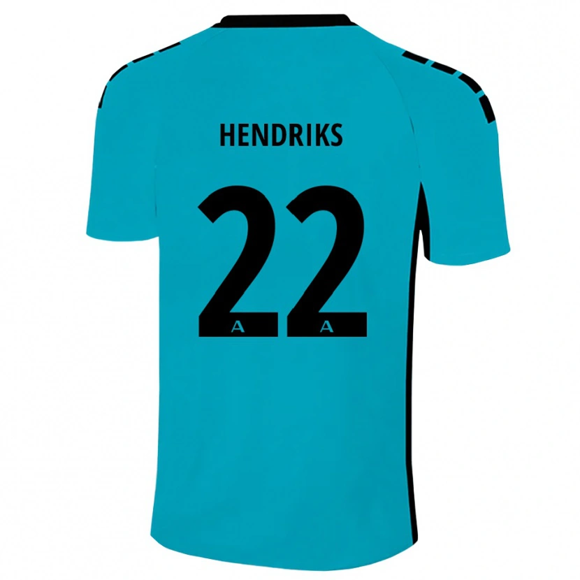Danxen Criança Tom Hendriks #22 Ciano Camisola Guarda-Redes 2025/26 Camisa Brasil