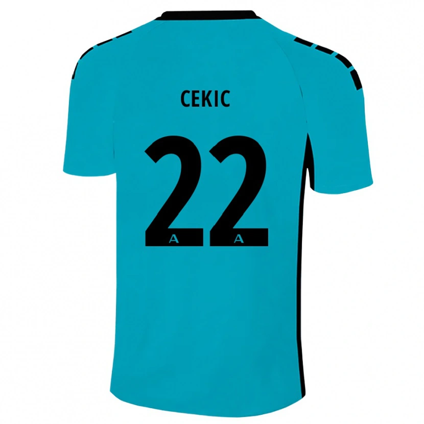 Danxen Criança Adnan Cekic #22 Ciano Camisola Guarda-Redes 2025/26 Camisa Brasil