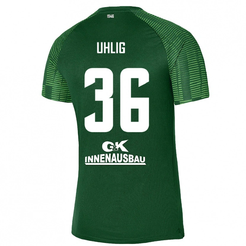 Danxen Criança Max Uhlig #36 Verde Escuro Preto Camisola Guarda-Redes 2025/26 Camisa Brasil