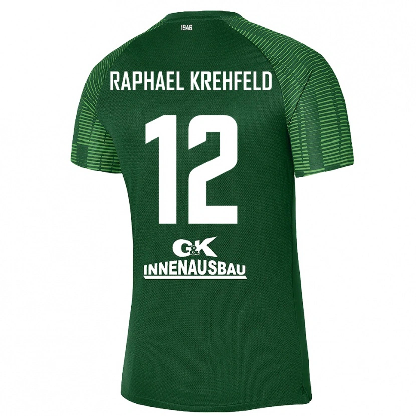 Danxen Criança Luca Raphael Krehfeld #12 Verde Escuro Preto Camisola Guarda-Redes 2025/26 Camisa Brasil