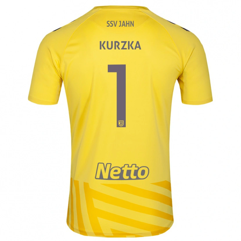 Danxen Criança Timo Kurzka #1 Amarelo Cinza Camisola Guarda-Redes 2025/26 Camisa Brasil