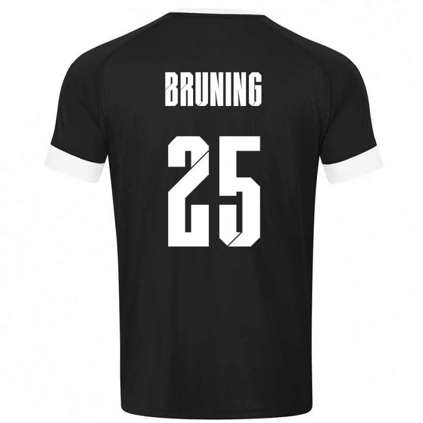 Danxen Criança Malte Brüning #25 Preto Branco Camisola Guarda-Redes 2025/26 Camisa Brasil