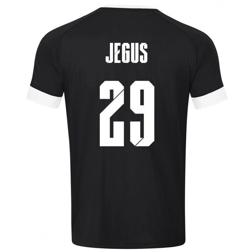 Danxen Criança Leonard Jegus #29 Preto Branco Camisola Guarda-Redes 2025/26 Camisa Brasil