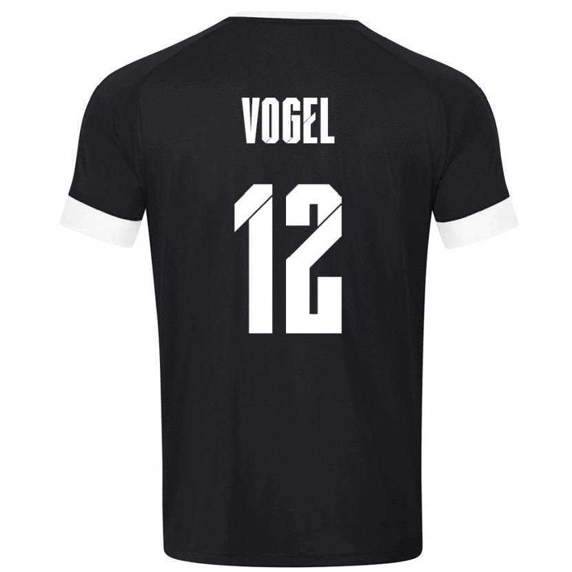 Danxen Criança Colin Vogel #12 Preto Branco Camisola Guarda-Redes 2025/26 Camisa Brasil