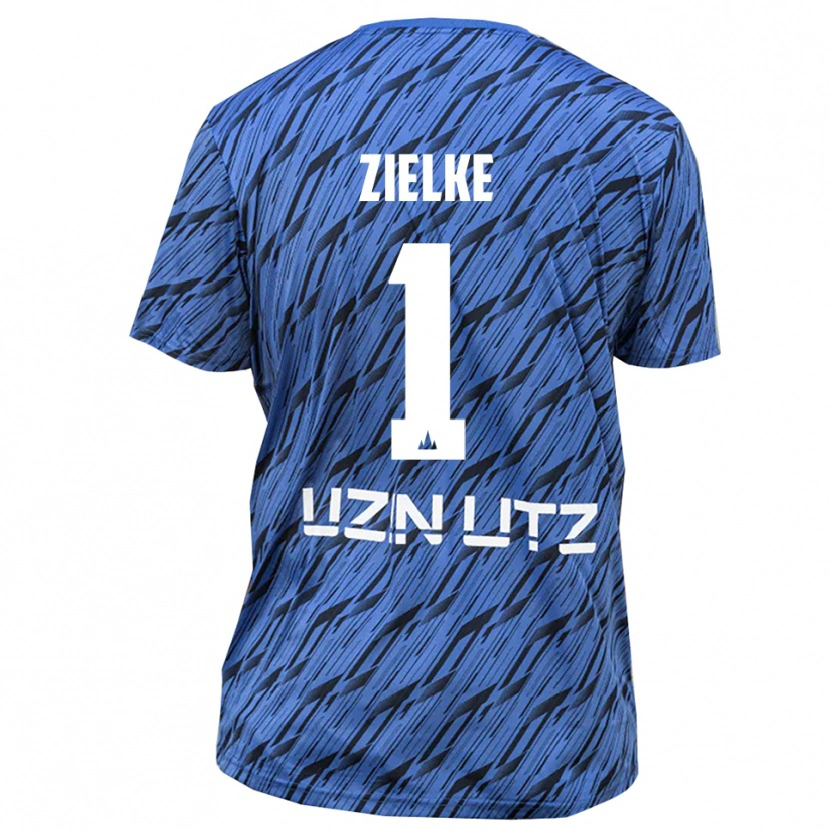 Danxen Criança Paul Zielke #1 Azul Real Branco Camisola Guarda-Redes 2025/26 Camisa Brasil