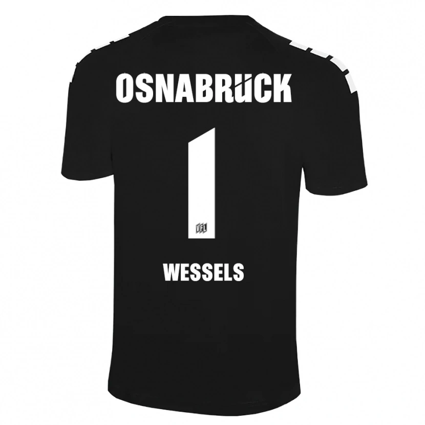 Danxen Criança Felix Wessels #1 Preto Branco Camisola Guarda-Redes 2025/26 Camisa Brasil