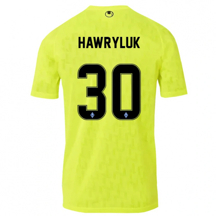 Danxen Criança Lucien Hawryluk #30 Amarelo Preto Camisola Guarda-Redes 2025/26 Camisa Brasil