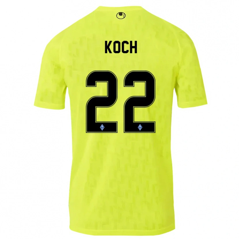 Danxen Criança Nico Koch #22 Amarelo Preto Camisola Guarda-Redes 2025/26 Camisa Brasil