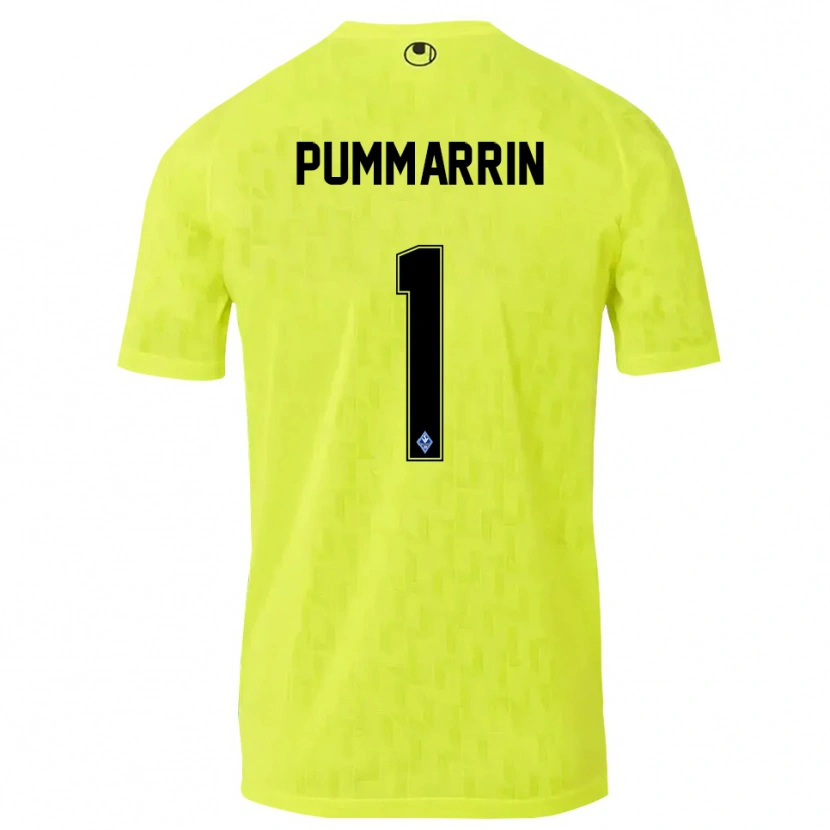 Danxen Criança Kritsana Pummarrin #1 Amarelo Preto Camisola Guarda-Redes 2025/26 Camisa Brasil