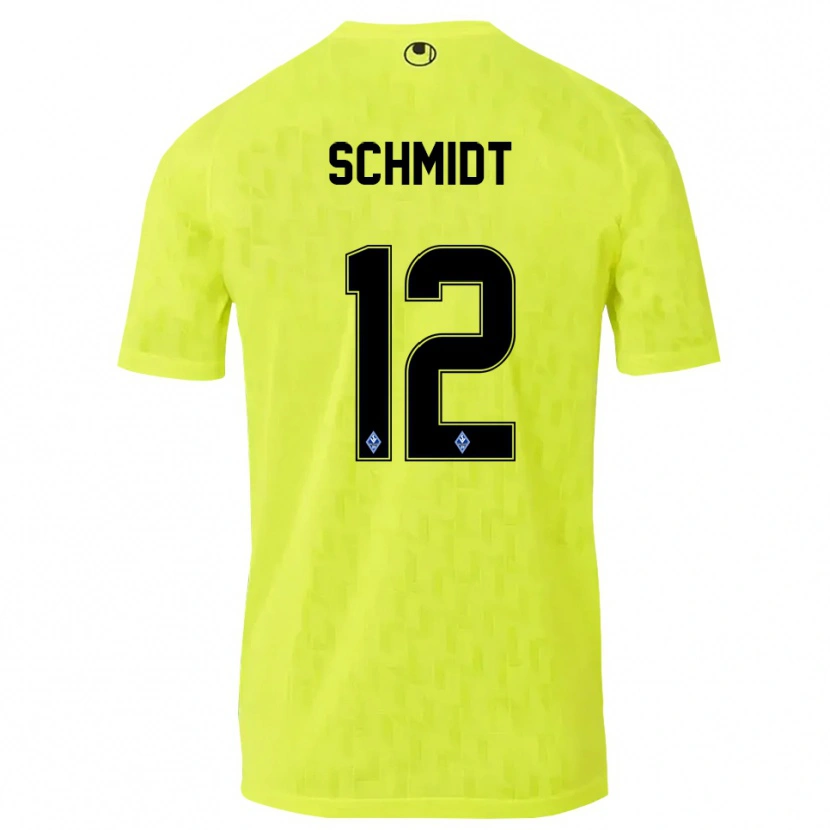 Danxen Criança Niclas Schmidt #12 Amarelo Preto Camisola Guarda-Redes 2025/26 Camisa Brasil