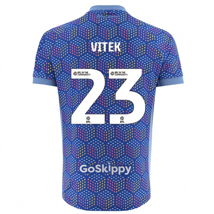 Danxen Criança Radek Vítek #23 Azul Preto Camisola Guarda-Redes 2025/26 Camisa Brasil