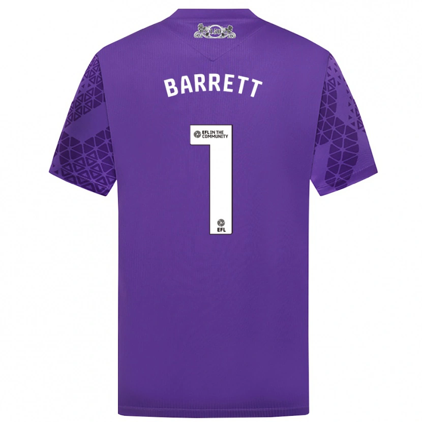Danxen Criança Jack Barrett #1 Roxo Branco Camisola Guarda-Redes 2025/26 Camisa Brasil