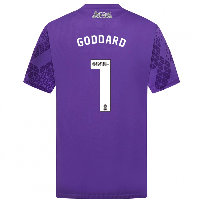 Danxen Criança Felix Goddard #1 Roxo Branco Camisola Guarda-Redes 2025/26 Camisa Brasil