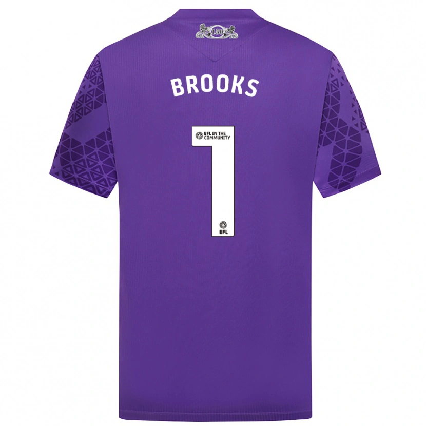 Danxen Criança Alexandra Brooks #1 Roxo Branco Camisola Guarda-Redes 2025/26 Camisa Brasil