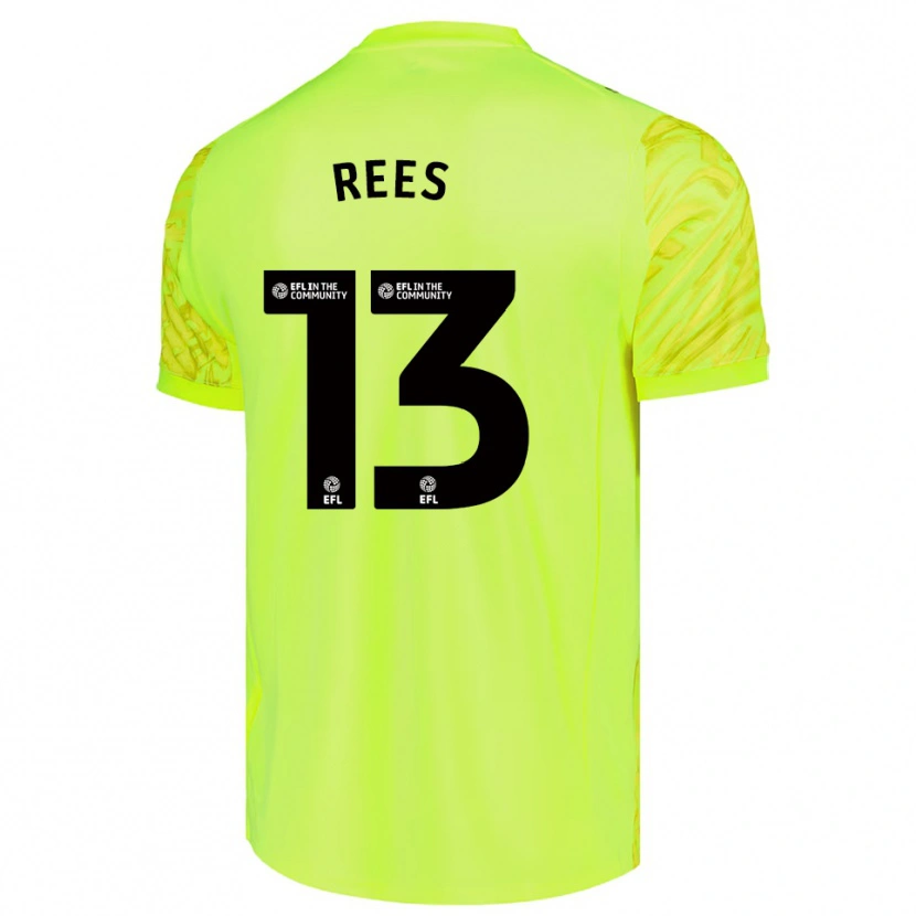 Danxen Criança Harvey Rees #13 Verde Fluorescente Camisola Guarda-Redes 2025/26 Camisa Brasil