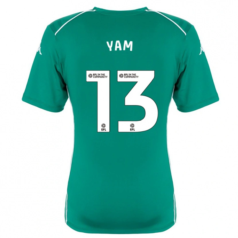 Danxen Criança Callum Yam #13 Verde Branco Camisola Guarda-Redes 2025/26 Camisa Brasil