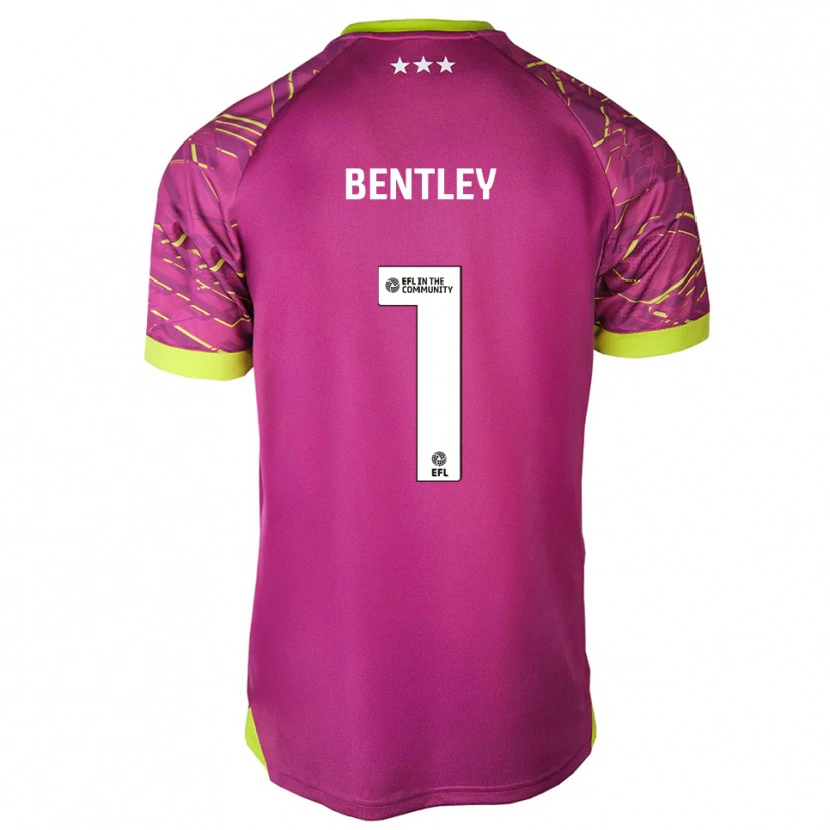 Danxen Criança Josh Bentley #1 Vermelho Violeta Médio Camisola Guarda-Redes 2025/26 Camisa Brasil