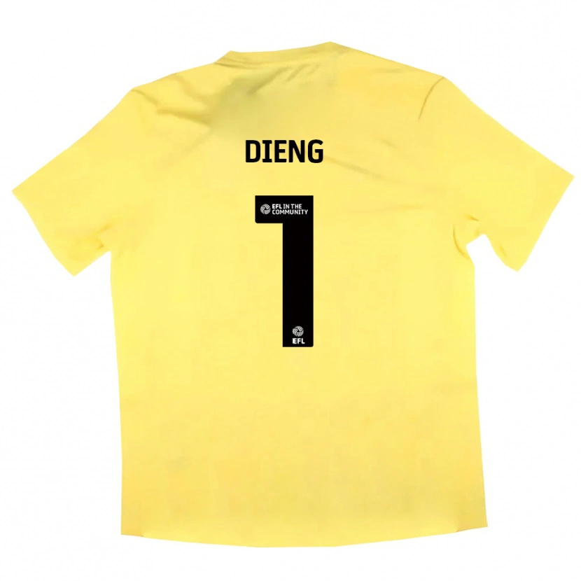 Danxen Criança Seny Dieng #1 Amarelo Preto Camisola Guarda-Redes 2025/26 Camisa Brasil