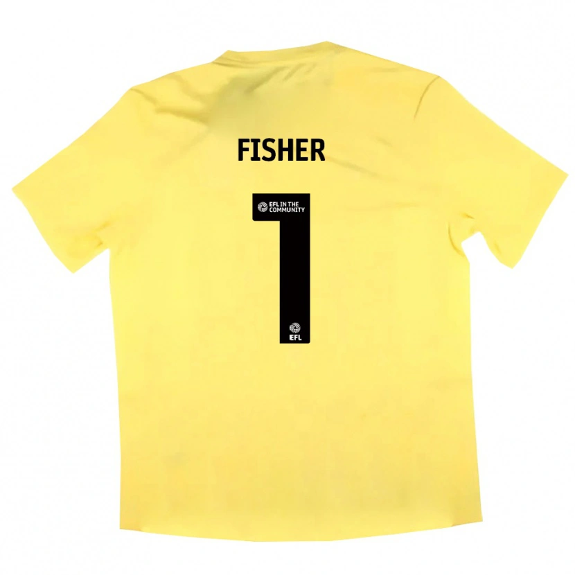 Danxen Criança Nathan Fisher #1 Amarelo Preto Camisola Guarda-Redes 2025/26 Camisa Brasil
