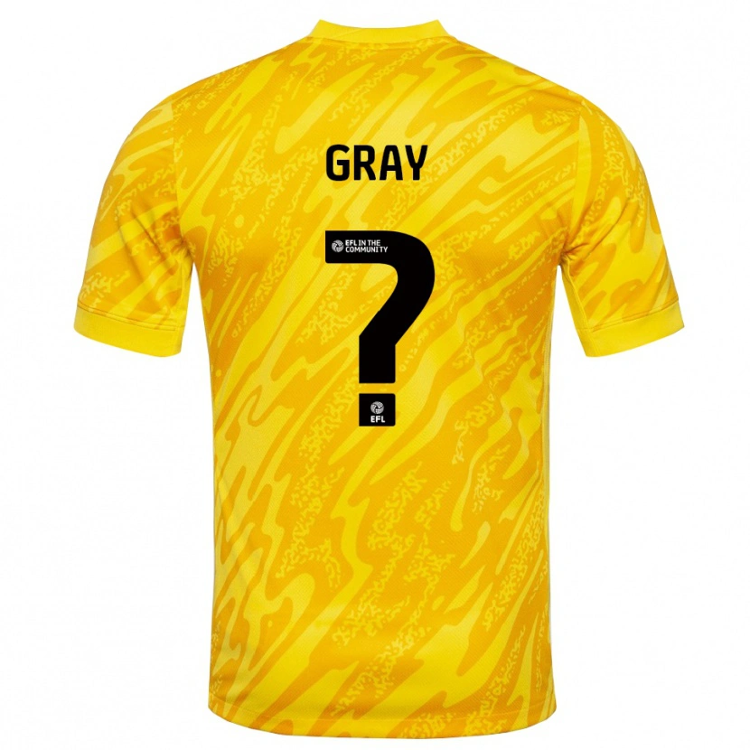 Danxen Criança Jessica Gray #0 Amarelo Preto Camisola Guarda-Redes 2025/26 Camisa Brasil