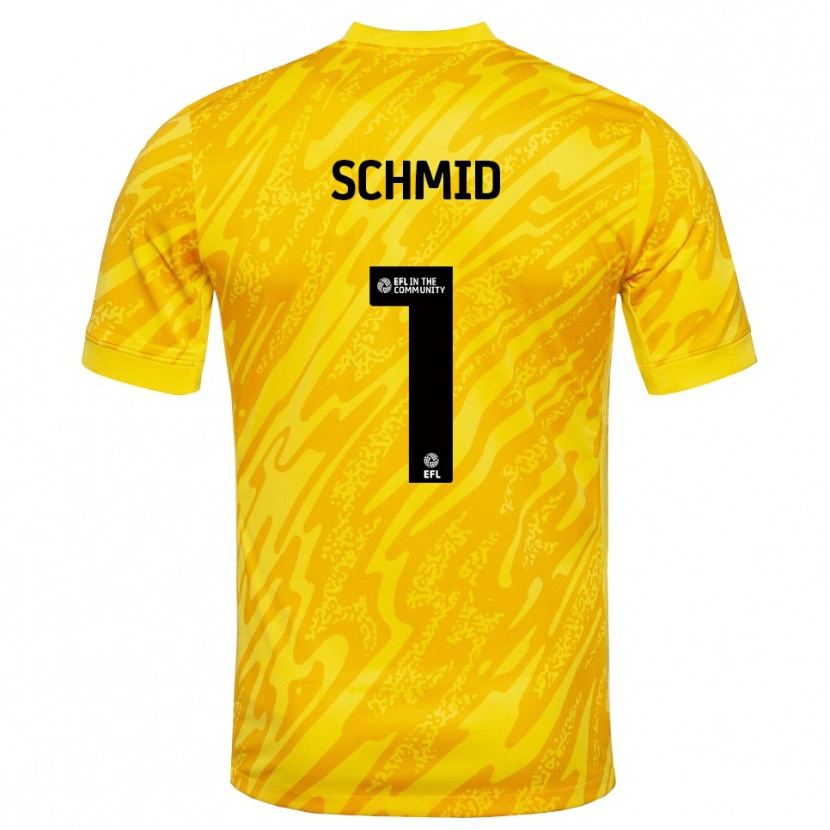 Danxen Criança Nicolas Schmid #1 Amarelo Preto Camisola Guarda-Redes 2025/26 Camisa Brasil