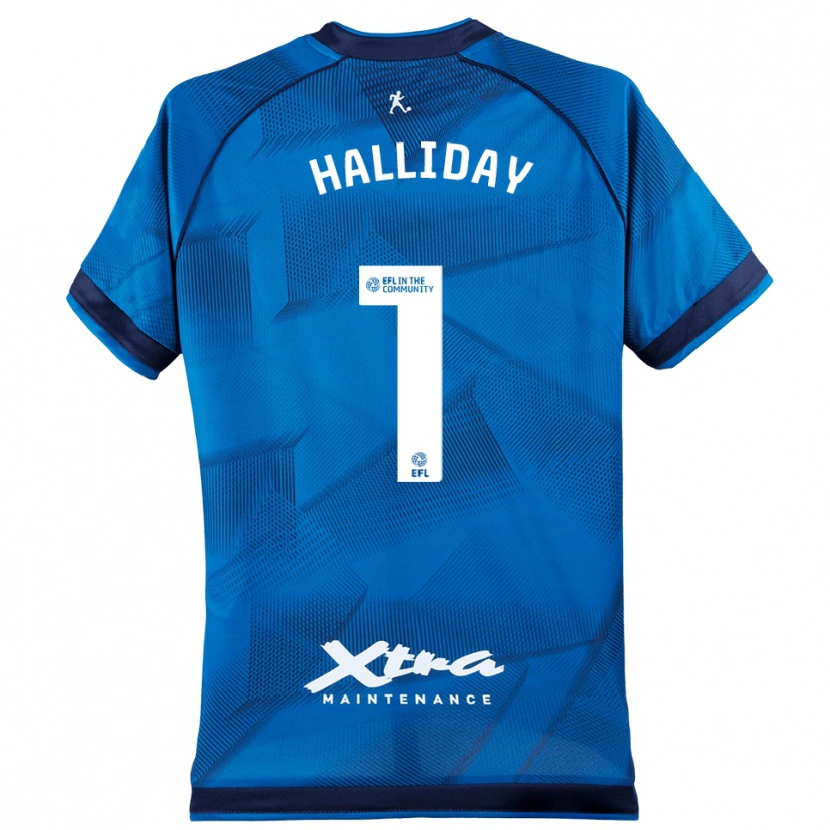 Danxen Criança Joel Halliday #1 Azul Branco Camisola Guarda-Redes 2025/26 Camisa Brasil